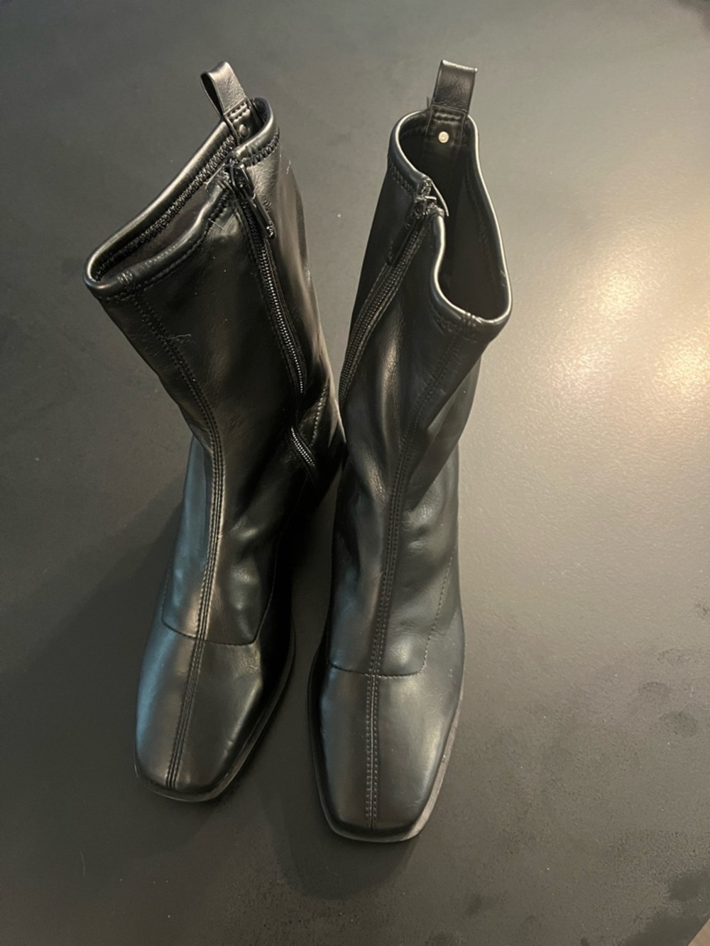 Sam Edelman Women's Black Leather Side  Zip- Ankle Boots Size 7